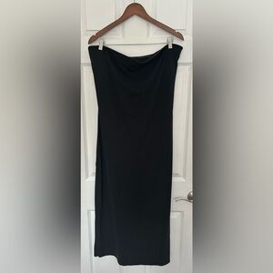 GAP Black Strapless Midi Dress